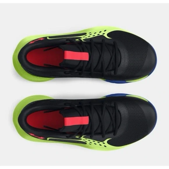 UNDER ARMOUR • Kids Black/Green Jet '23 Basketball Sneakers, 3.5Y - Picture 5 of 16